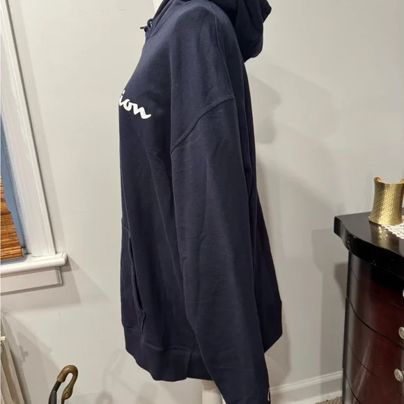 Champion Men's Navy Hoodie Sweater - Picture 3 of 8